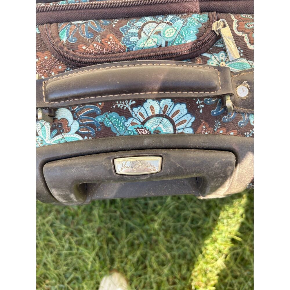 Vera Bradley Java Blue 3 Pc Luggage Set Rolling Suitcase Duffel Travel Bag - Picture 4 of 10